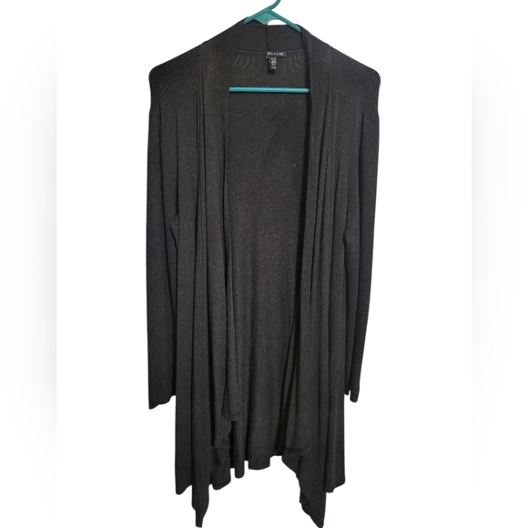Eileen Fisher Sweaters - Eileen Fisher Black Drapey Open Front Long Cardigan, Size M NEW w/o TAG